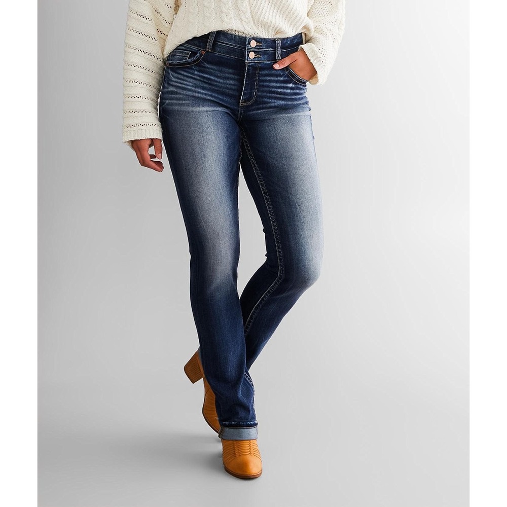 BKE Gabby‎ Curvy Fit High Rise Straight Leg Jeans Dark Wash 30x32 Womens